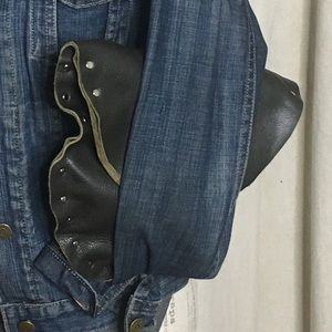 Recycled Leather Clutch Bag LARGE